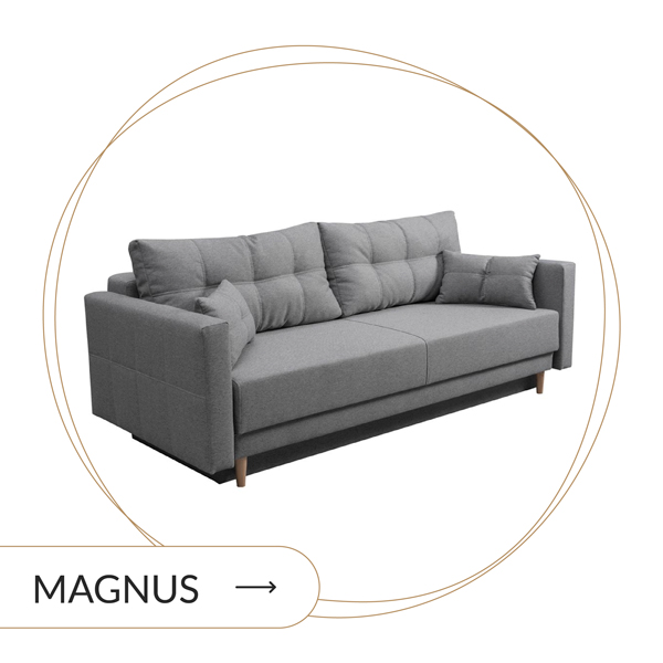 Sofa szara z funkcją spania