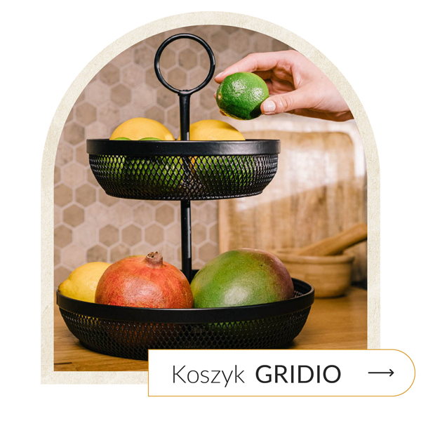 koszyk dwupiętrowy okrągły