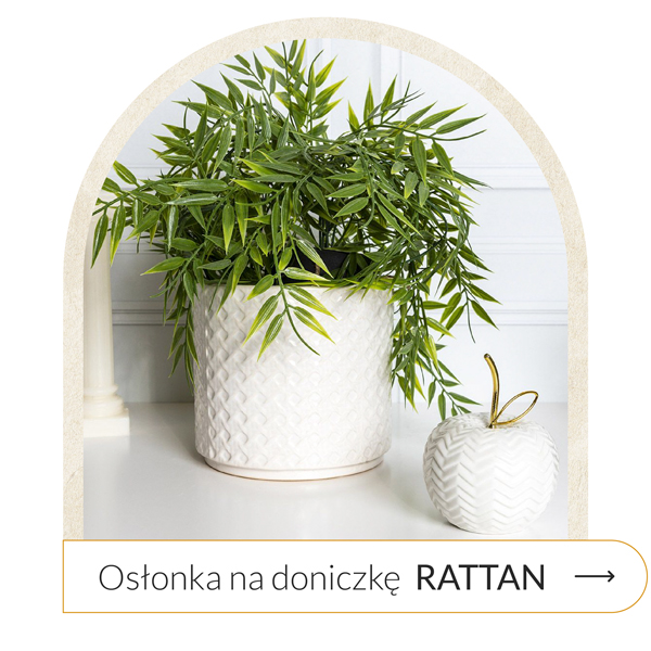osłonka na doniczkę biała