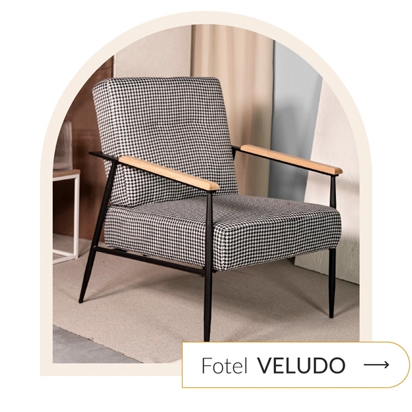 fotel RETRO w pepitkę