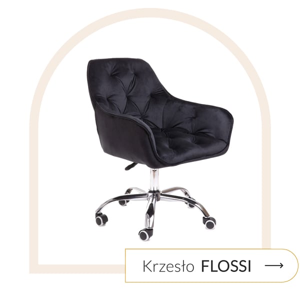 krzesło obrotowe welurowe czarne