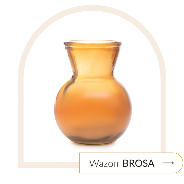 wazon szklany brązowy