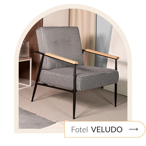 fotel vintage w kratkę