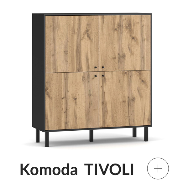 komoda wysoka czarna