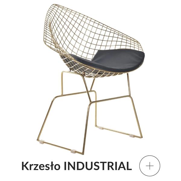 Krzesło metalowe złote