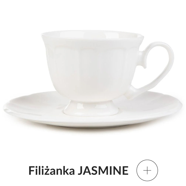 Filiżanka biała glamour