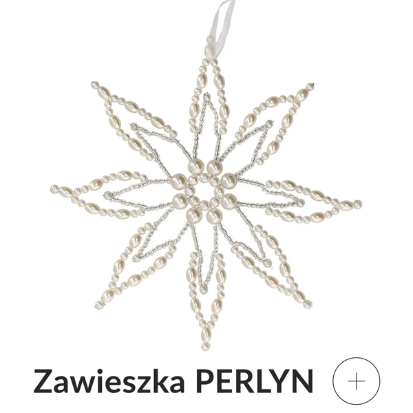 zawieszka na choinkę perłowa