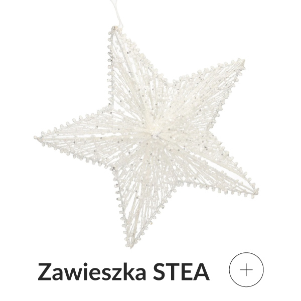 Zawieszka gwiazda biała