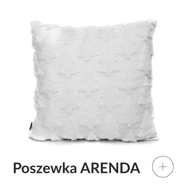 Poszewka biała z imitacji futra