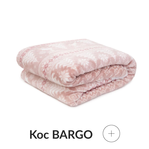 Koc różowy zimowy