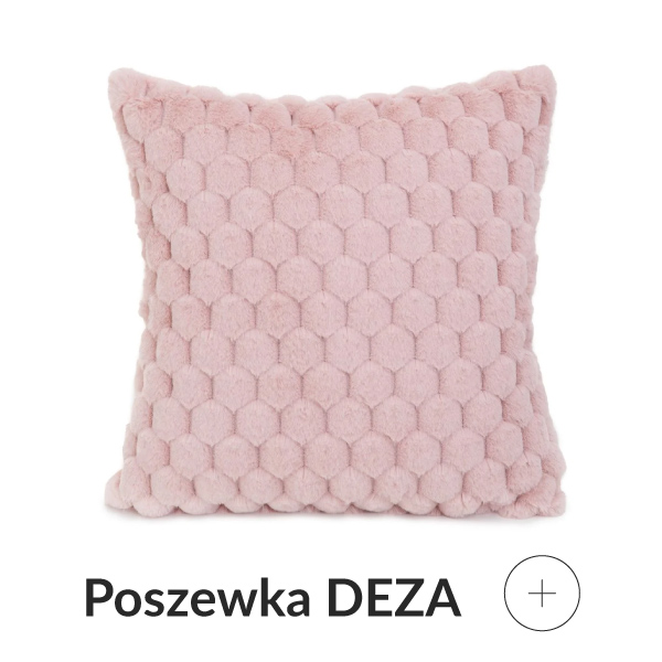 Poszewka pluszowa różowa