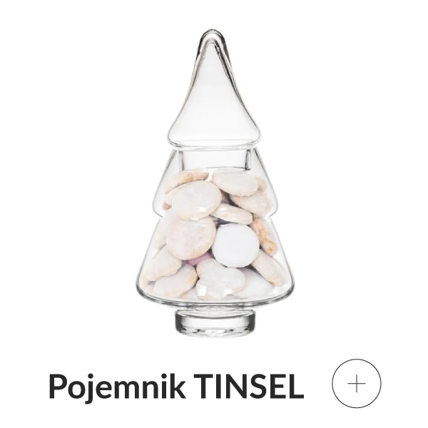 Pojemnik choinka szklana