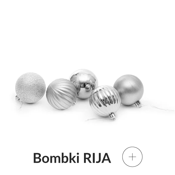 Srebrne bombki zestaw