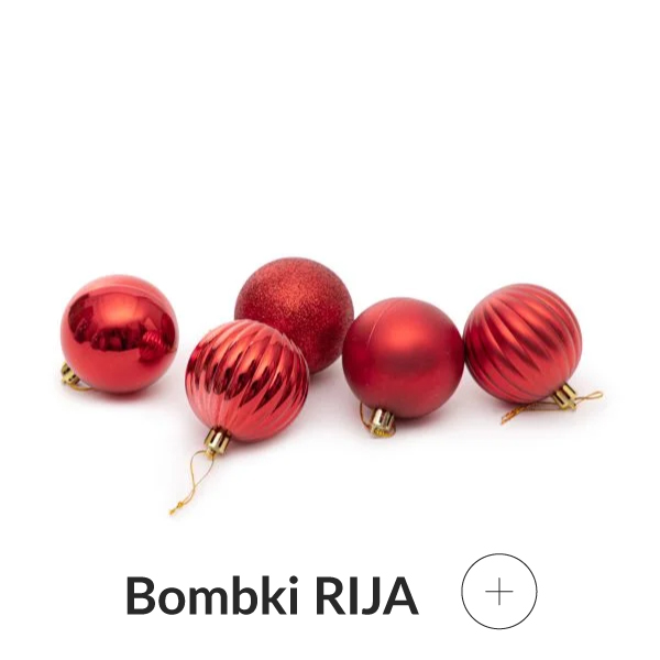 Zestaw bombek czerwonych