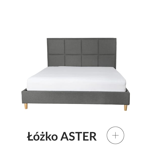 Łóżko ze stelażem ciemnoszare