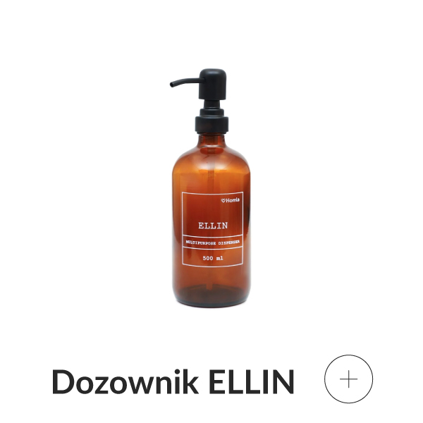Dozownik szklany brązowy