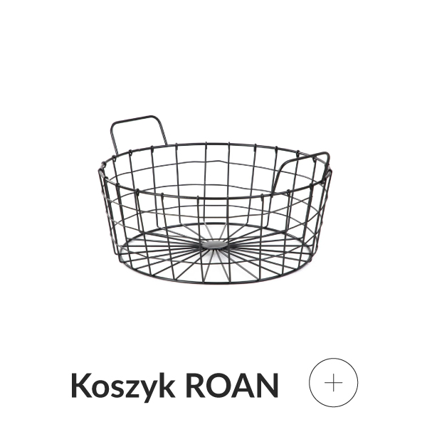 Koszyk metalowy czarny skandynawski