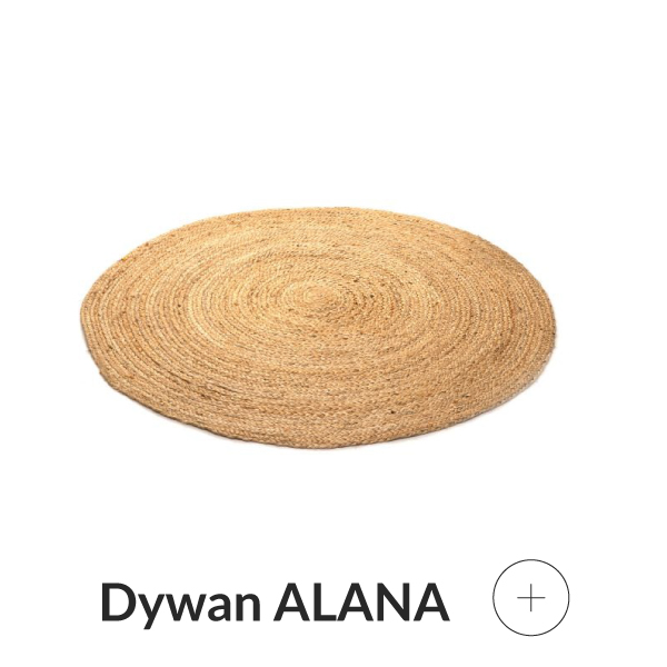 Dywan jutowy okrągły
