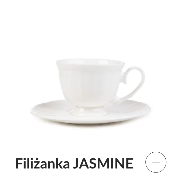 Filiżanka ze spodkiem biała