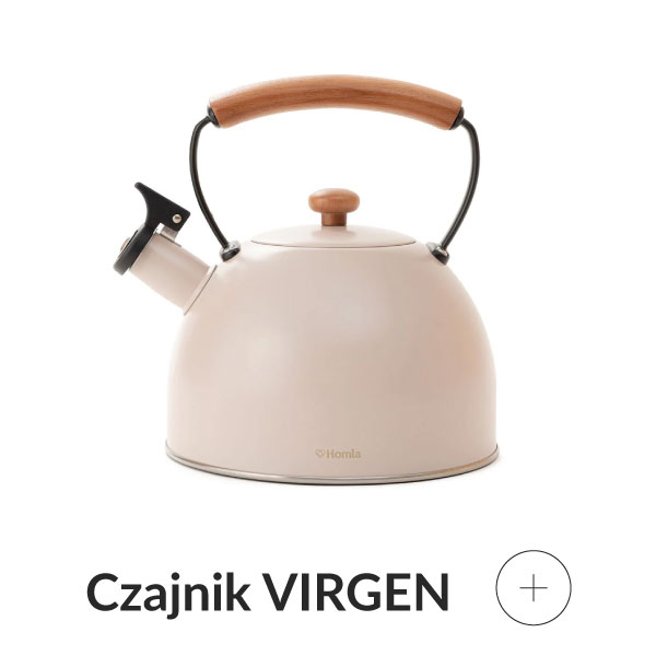 Czajnik kremowy metalowy