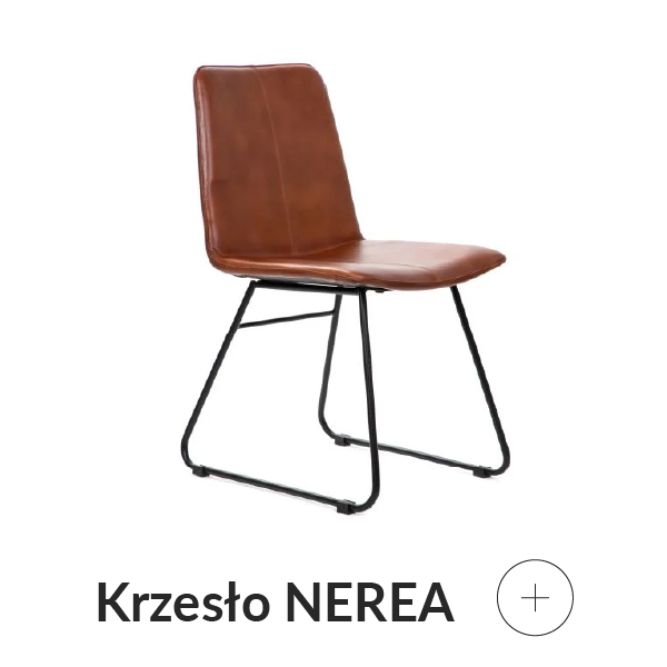 krzesło skórzane brązowe