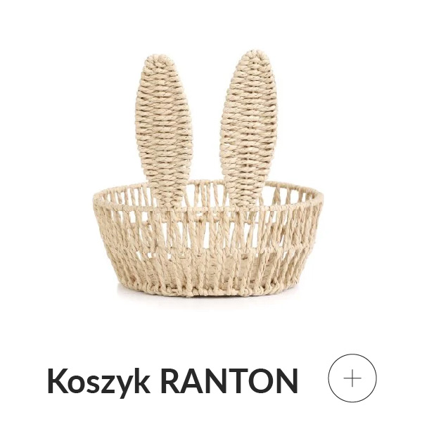 Koszyk dekoracyjny wiosenny z uszami