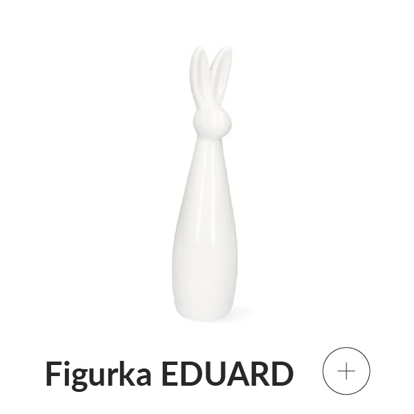 Figurka Królik porcelanowy biały
