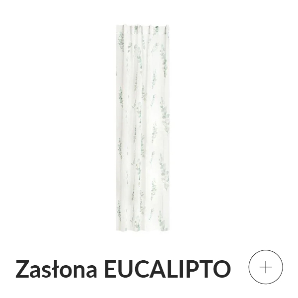 Zasłona w liście eukaliptusa