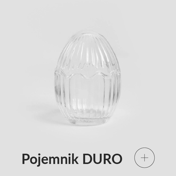 Pojemnik wielkanocny szklany w kształcie jajka