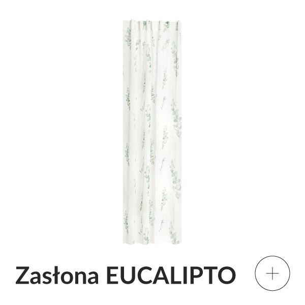 Zasłona w liście eukaliptusa