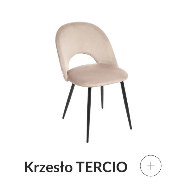 Krzesło welurowe beżowe