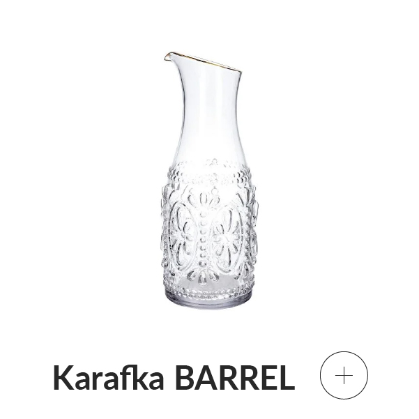 Karafka szklana zdobiona