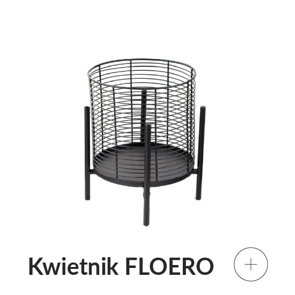 Kwietnik metalowy czarny