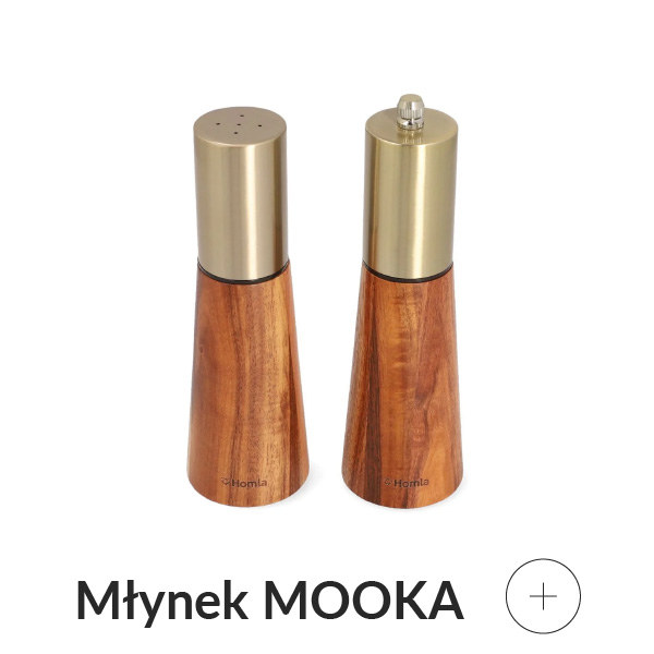 Młynki do przypraw drewniane zestaw