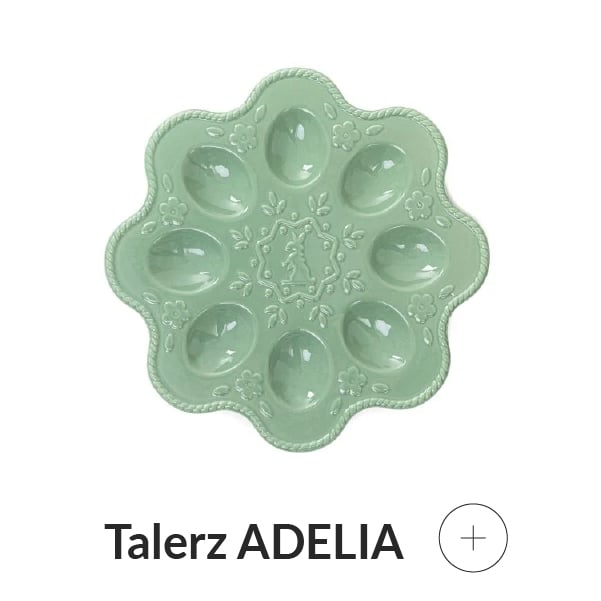 Talerz na jajka zielony
