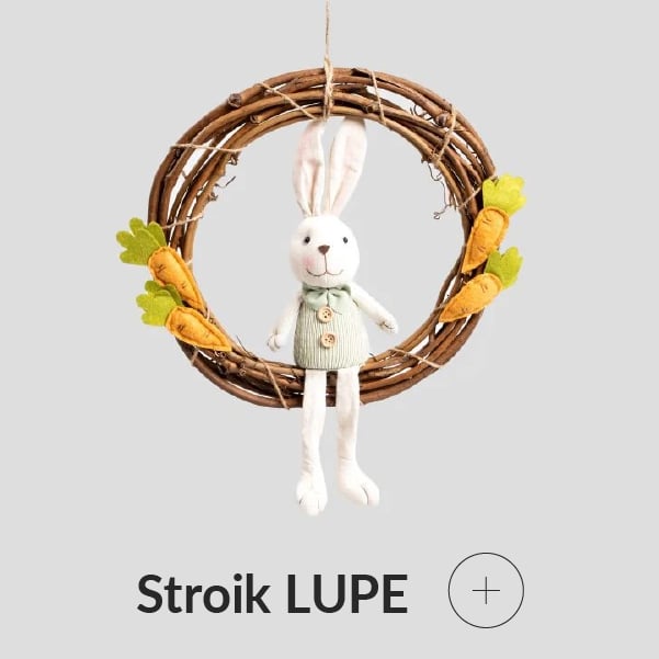 Stroik wielkanocny z zajączkiem