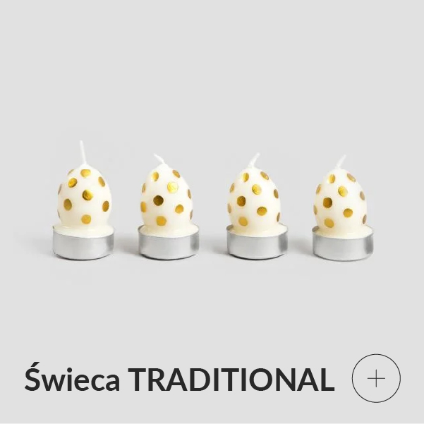Świeca pisanki w kropki