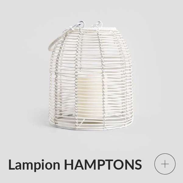 Lampion pleciony biały