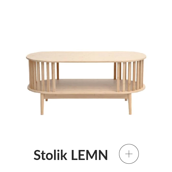 Stolik drewniany z półką