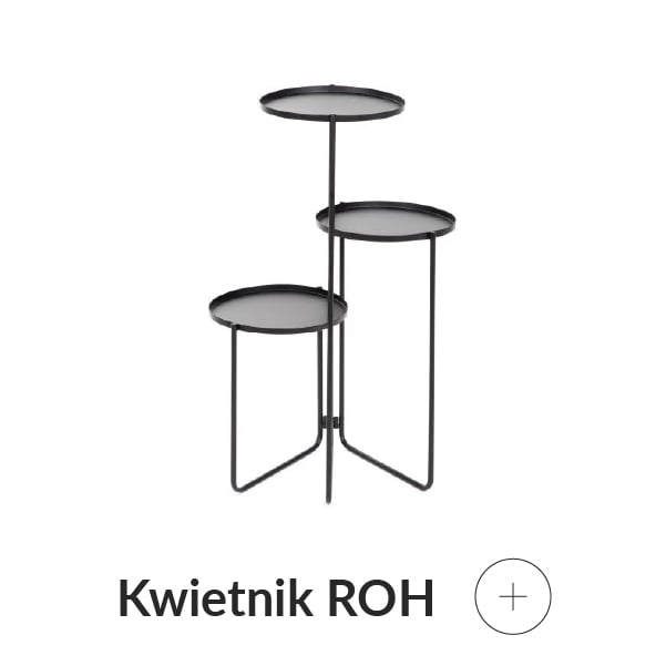 Kwietnik czarny metalowy