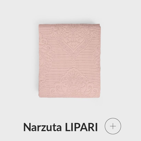Narzuta żakardowa pudrowy róż