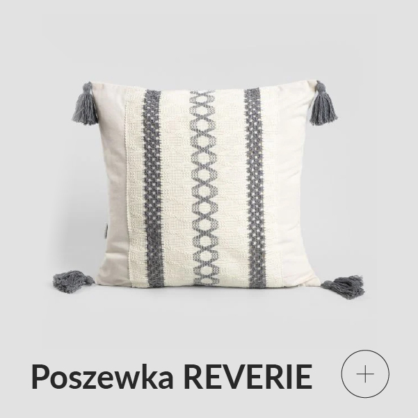 Poszewka dekoracyjna z frędzlami i haftem