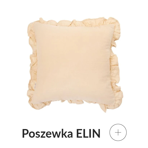 Poszewka z falbanką beżowa