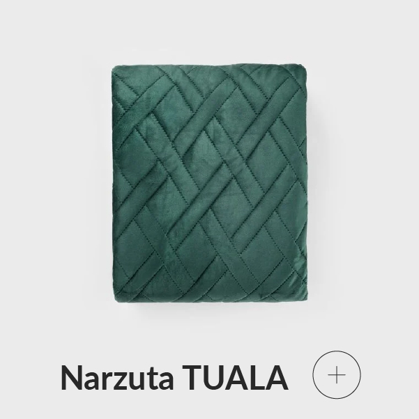 Narzuta ciemnozielona