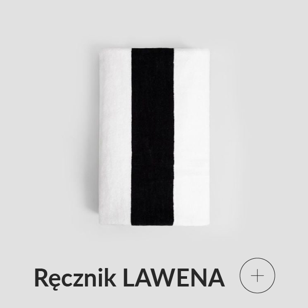 Ręcznik biało-czarny w pasy