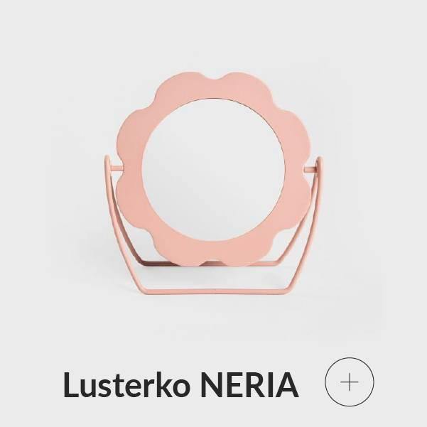 Lusterko różowe w kształcie kwiatka