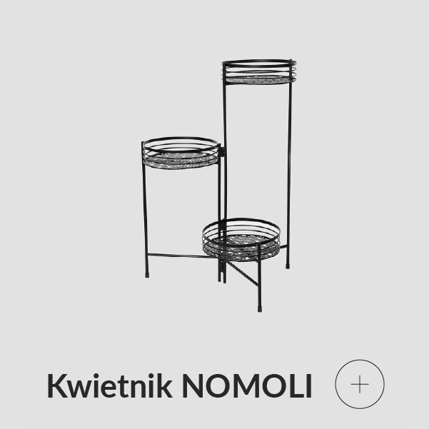 Kwietnik metalowy czarny