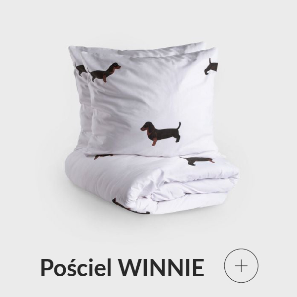 Pościel biała w jamniki