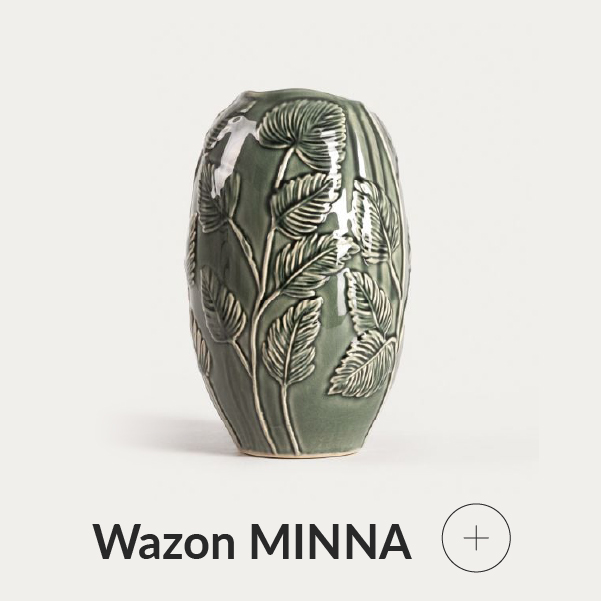 Wazon zielony w liście