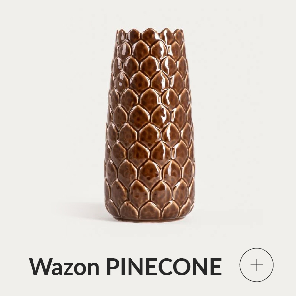 Wazon brązowa szyszka